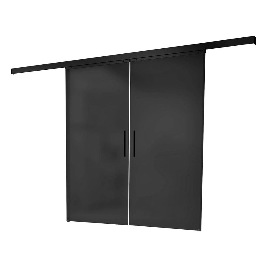 Inova Glasschiebetür Schwarz Vollflächig Satiniert mit Stabgriff, B/H: 180,0 x 203,5 cm - Bild 2