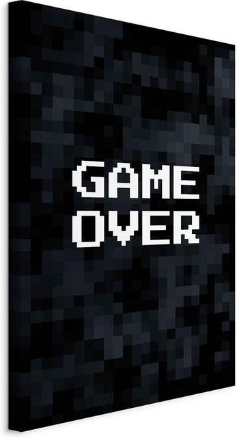 Game Over Pixel Wandbild auf Leinwand von Super Merchant - Bild 1