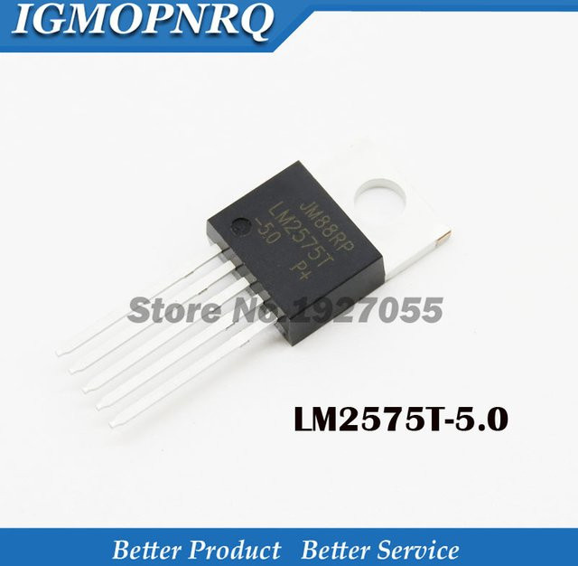 10er Set LM2575T-5,0 Spannungsregler Chip TO220 Step-Down 5V Schwarz - Bild 1