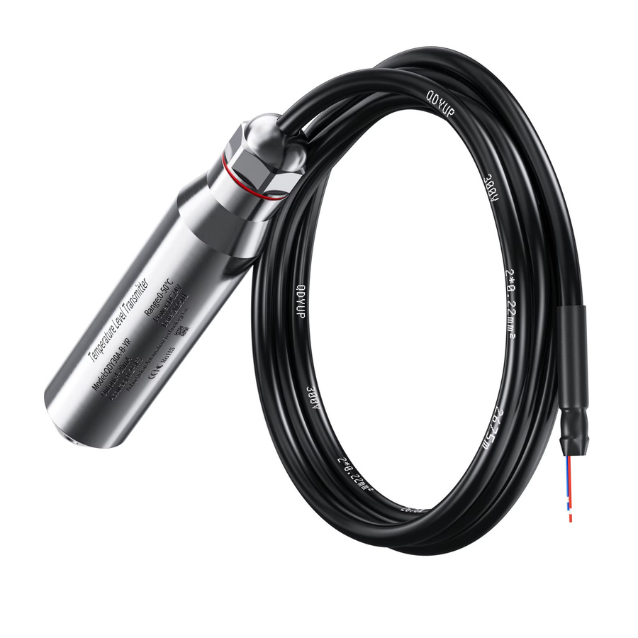 XUYANGQIDIAN Flüssigkeitsstandsensor aus Edelstahl mit integrierter Temperaturmessung 4-20mA für Wasser, Öl, Kraftstoff und Diesel, Farbe: Silber - Bild 6