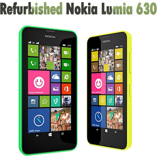 Nokia Lumia 630 Windows Mobiltelefon Refurbished, 4,5 Zoll, Dual SIM, Weiß - Bild 1
