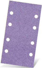 Menzer Klett-Schleifblätter K150 für Exzenterschleifer, 8-Loch, B: 18,0 cm x B: 9,3 cm, VE 50 Stück - Bild 1