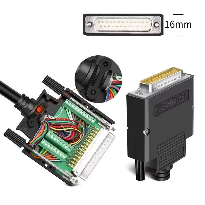 TLXT D-SUB Terminal-Stecker-Adapter Set für DB9 DB15 DB25 in Schwarz, lötfreie Breakout-Stecker für COM RS232 serielle Ports, männlich und weiblich - Bild 3