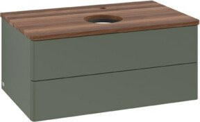 V&B Waschtischunterschrank Antao ohne Frontstruktur, Wandhängend, Farbe: Lea Grey, B/T/H: 80 x 36 x 50 cm - Bild 1