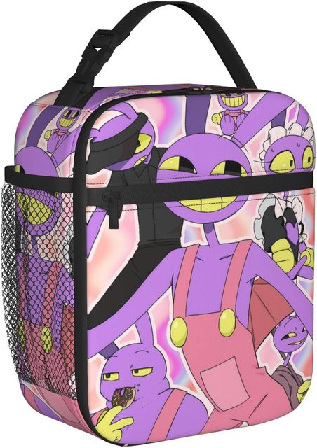 Jax Cartoon Digitals Zirkus Thermische Lunchtasche für Kinder, Isoliertes Oxford Design, Schwarz/Mehrfarbig - Bild 1