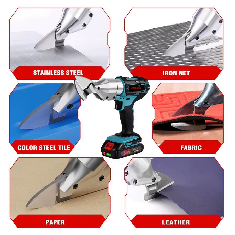 ONEVAN Elektrische Akku-Schere 800W für Metall und Eisen, kompatibel mit Makita 18V Akku - Bild 5