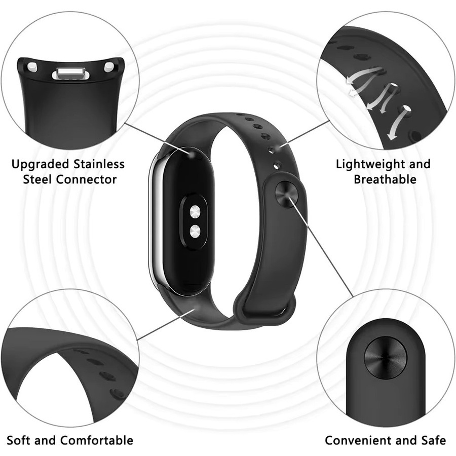 Xiaomi Uhrenarmband Silikon, Mi Band 10 9 8, Unisex - Bild 1