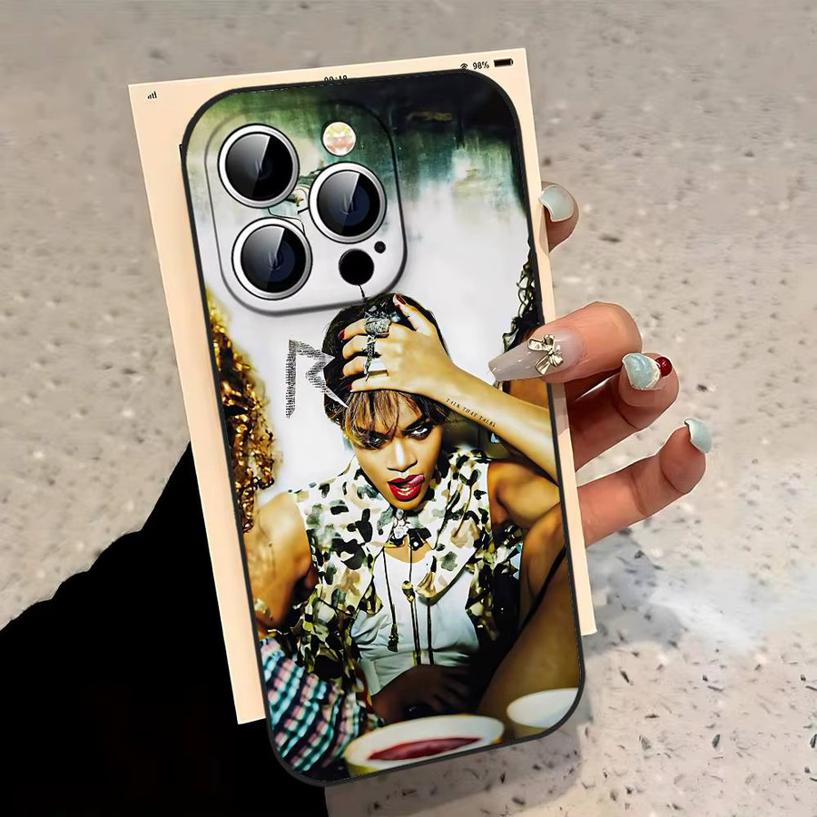 Singer R-Rihanna Handyhülle in Schwarz für iPhone 17, 16, 15, 14, 13, 11 Pro Max, Plus, X, Xr, Xs Max und 13 Mini - Bild 6