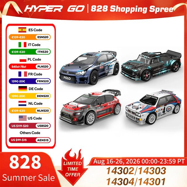 MJX Hyper Go RC Volkswagen Rennwagen, Hochgeschwindigkeits-Driftauto, mit Gyroskop - Bild 1