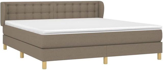 vidaXL Boxspringbett mit Matratze Hybrid-Design in Beige, B/T/H: 160 x 200 x 163 cm - Bild 1