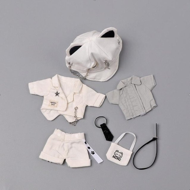 Fashnics OB11 Kleidung Uniform Katze Puppe Gentleman Anzug, weiß, Zubehör - Bild 1