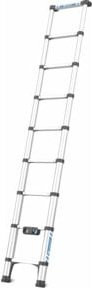 Zarges Compactstep L Teleskop-Sprossen-Anlegeleiter aus Aluminium in Silber mit 9 Sprossen - Bild 1