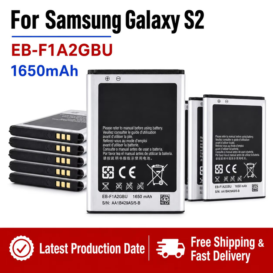 Samsung EB-F1A2GBU Akku für Galaxy S2 i9100 i9105 i9100G in Schwarz, 1650mAh Hochleistungs-Ersatzakku B9062 I777 - Bild 3