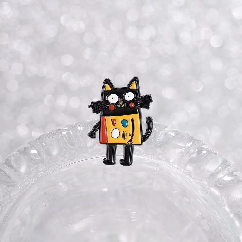 Miss Zoe Anstecknadel Katze, Schwarz, Vintage, Brosche - Bild 3