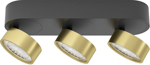 LUX-IT Swing 95 Round LED-Deckenstrahler 3-flammig, Schwarz und Gold, Durchmesser: 95 cm - Bild 1