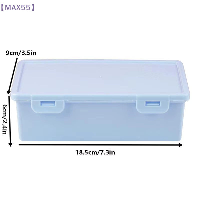 MAX-55 Stiftebox aus Kunststoff in Transparent und Multicolour, stapelbarer Organizer für die Schule - Bild 2