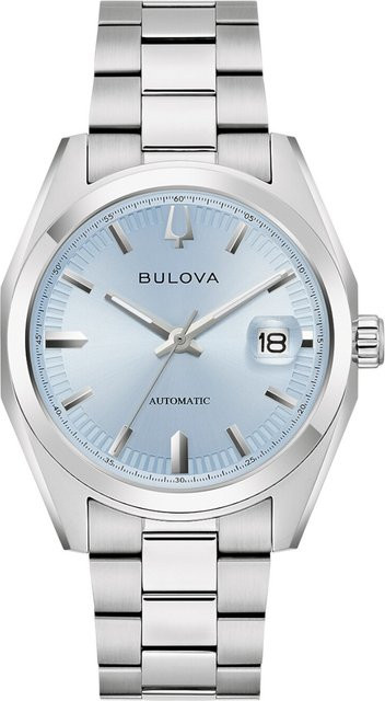 Bulova Herrenuhr Surveyor, Automatik, Edelstahl, Blau, 39 mm - Bild 1