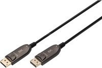 Digitus DisplayPort AOC Hybrid Glasfaserkabel DisplayPort auf DisplayPort, Schwarz, Länge: 20 m - Bild 1