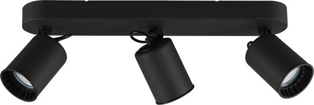 Trio 3-flammiger LED-Wandstrahler Pago in Schwarz matt, B/T/H: 41,0 x 15,0 x 7,0 cm - Bild 1