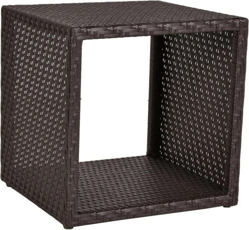 DELUKE Würfelregal ISABEL Aufbewahrungslösung aus Kunststoff und Stahl, Schwarz, B/T/H: 47,5 x 46,5 x 46,5 cm