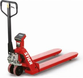 Stier Wiege-Hubwagen mit Drucker, Tragkraft 2000 kg, 1 kg Schritte, Farbe: Rot - Bild 1