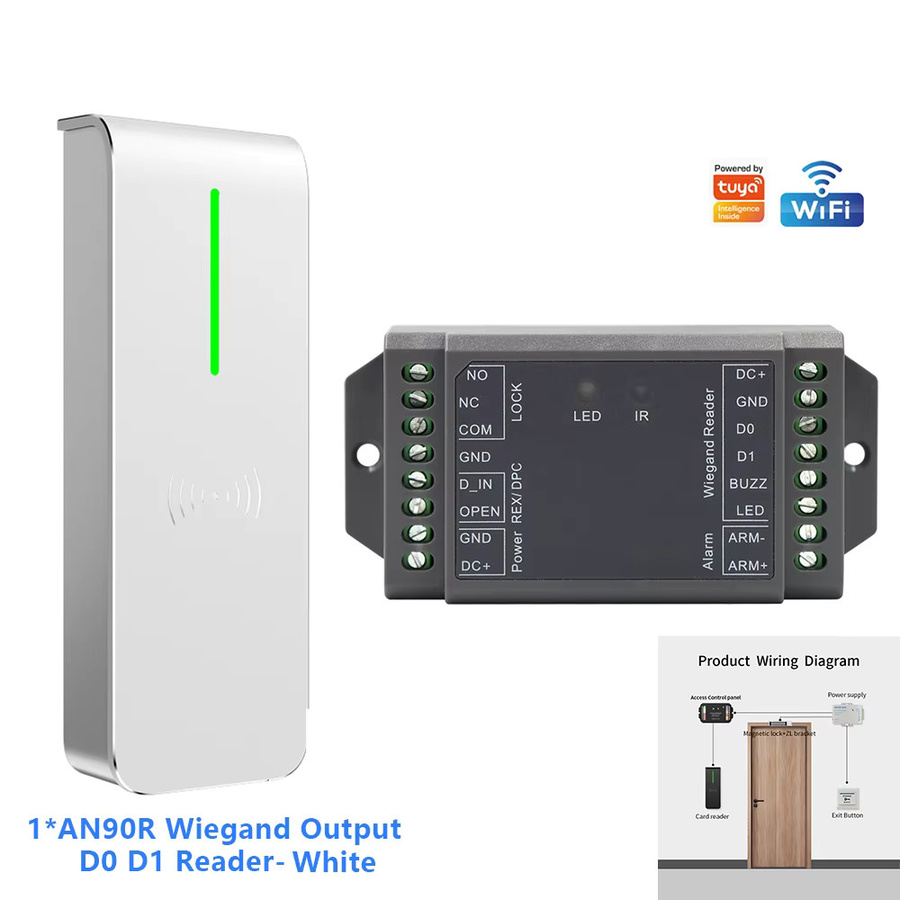 LUCKING DOOR WLAN-App Einzel-Tür-Fernbedienung Zugangskontroll-Panel Wiegand 26 44 Bit Eingangs-Controller in Weiß - Bild 5