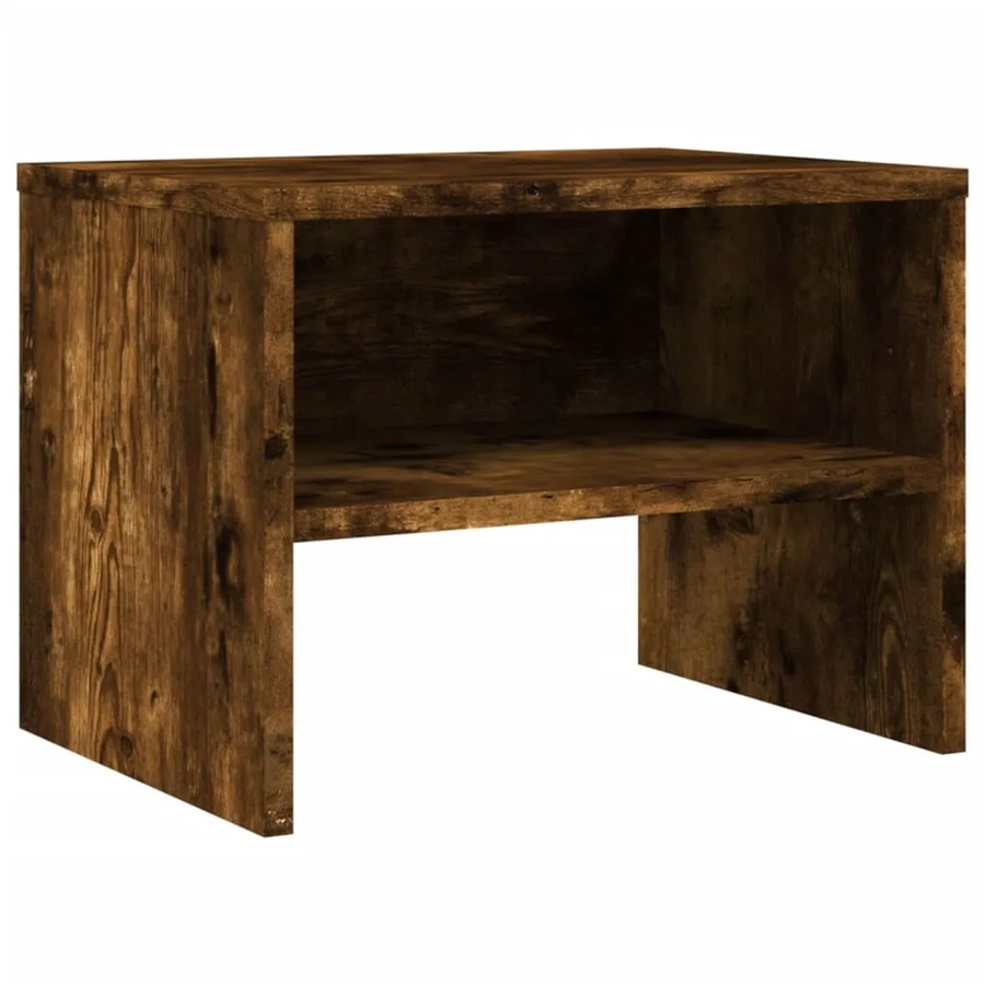 vidaXL Nachttisch aus Holzwerkstoff in Räuchereiche, Braun, B/T/H: 40 x 30 x 30 cm - Bild 2