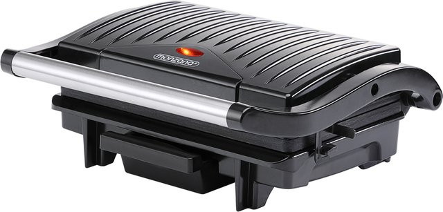 Monzana Kontaktgrill in Schwarz und Anthrazit mit 1500W Leistung und Überhitzungsschutz - Bild 1