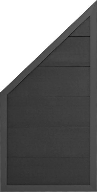 GartenLand WPC Zaun Set Classico Sichtschutz Anthrazit mit Aluminium Rahmen B/H: 90 x 180 cm - Bild 1