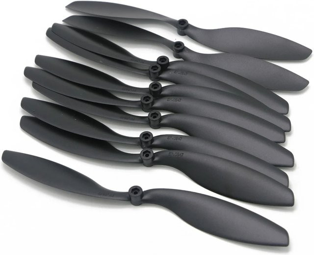 HY Propeller für RC Flugzeug Helikopter, 10-teiliges Set, Kunststoff, Schwarz - Bild 1