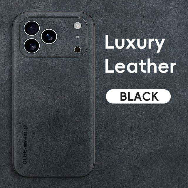 Luxuriöse iPhone Handyhülle aus Schafsleder im Vintage-Design in Grün, stoßfeste Rückabdeckung für verschiedene iPhone Modelle - Bild 1