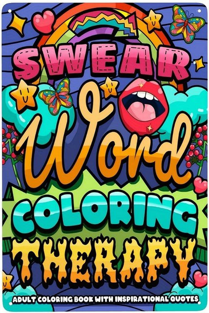 SWEAR Word Coloring Therapy Malbuch für Erwachsene mit inspirierenden Zitaten in Multicolour-Design - Bild 1