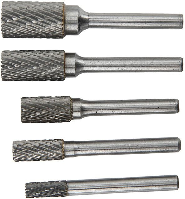 TOMTOP Doppelschnitt Hartmetallfräser Rotationsfeilen Set in Grau mit 6mm Schaft für Metallbearbeitung, Holzschnitzerei und Schmuckherstellung - Bild 1