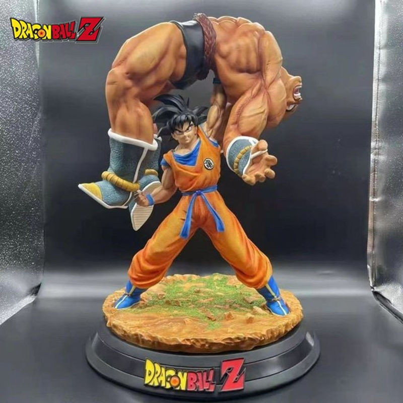 Bandai Dragon Ball Z Anime Figuren Son Goku Nappa Piccolo als PVC GK Statue, mehrfarbig, Höhe: 23 cm - Bild 1