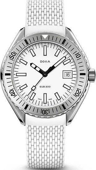 Doxa Armbanduhr Automatik, Edelstahl, Weiß, 42 mm, Unisex - Bild 1