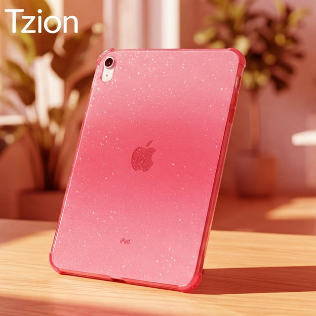 Glitzerhülle für Apple iPad 11. Generation 2025 und 10. Generation 2022 aus weichem TPU, kratzfeste ultra-klare Tablet-Schutzhülle in Transparent, Blau oder Pink - Bild 1