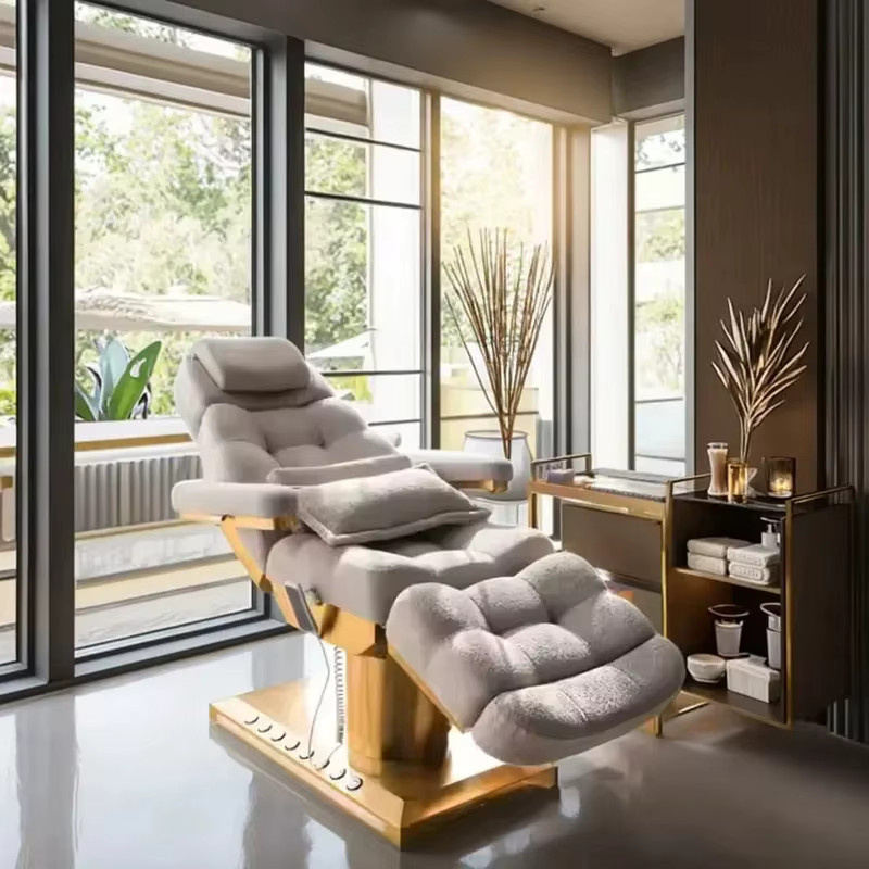 Professionelle elektrische Massage Liege von FULANG mit Vibrationsfunktion für Gesicht und Wimpern im modernen Design - Bild 2