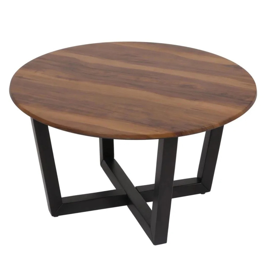 Couchtisch MCW M61 aus Massivholz in Sheesham Holz-Optik, braun, Durchmesser: 80 cm - Bild 2