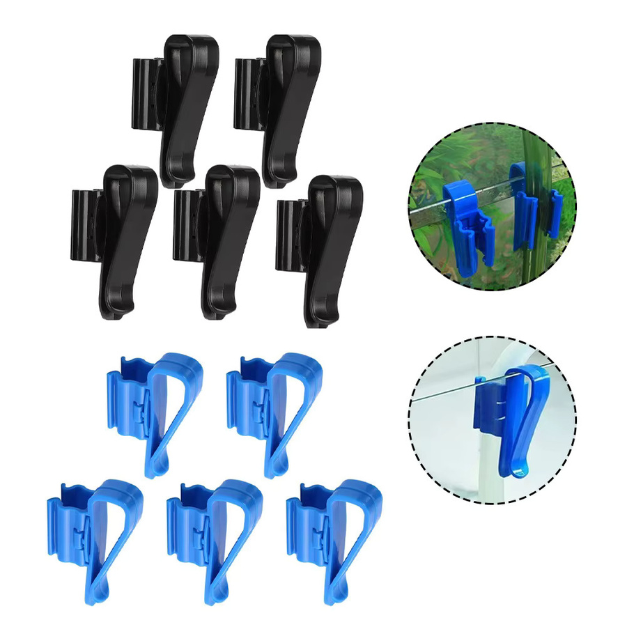 DAZZLEEX 5er Set Aquarium Schlauchhalter Montage Clips für Rohrdurchmesser 8-16mm in Blau und Multicolour - Bild 2