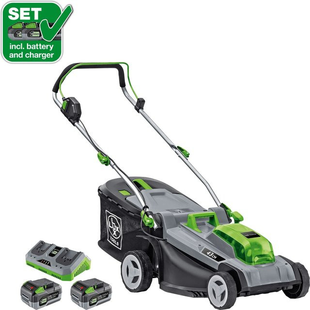 LUX-TOOLS 40V Akku-Rasenmäher 1 PowerSystem A-RM-2x 20/43 Set mit 2x 20V Akkus und Dual-Ladegerät - Bild 1