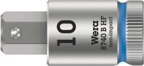 Wera Zyklop Bitnuss HF Außen-Sechskant Steckschlüsseleinsatz mit 3/8 Zoll Antrieb in Silber - Bild 1