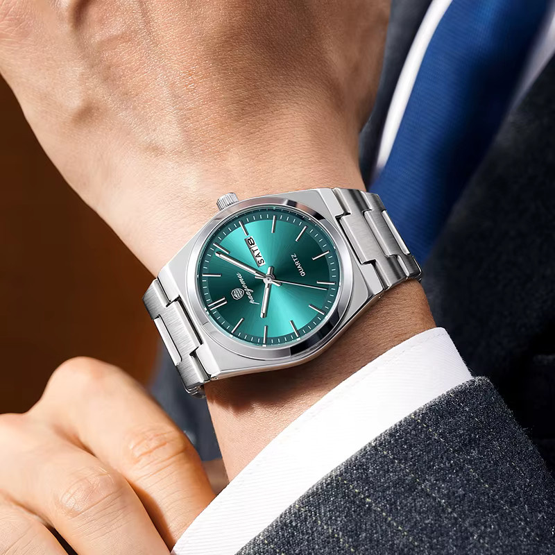 PAAZOMU Chronograph, Quarz, Edelstahl, Blau, Herren - Bild 5