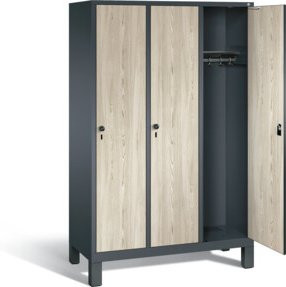 C+P Garderobenschrank Evolo mit Front in Sen-Esche und Korpus in Anthrazitgrau, H x B x T: 185 x 120 x 50 cm - Bild 1