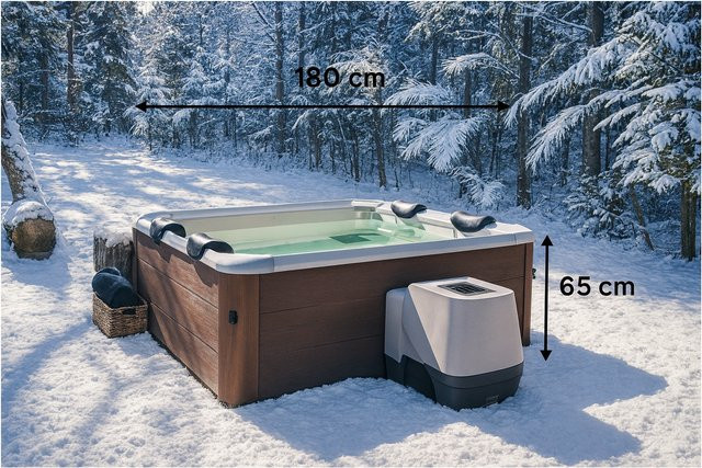 MSpa Whirlpool AMBER AERO PLUS 2026 XXL mit App-Steuerung, LED-Beleuchtung, 8 Hydromassagedüsen und 140 Luftdüsen - Bild 1