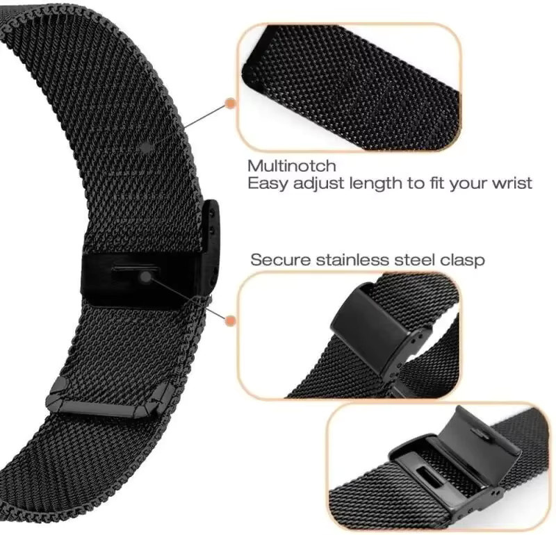 Mibro Uhrenarmband Milanaise, Edelstahl, Unisex - Bild 4