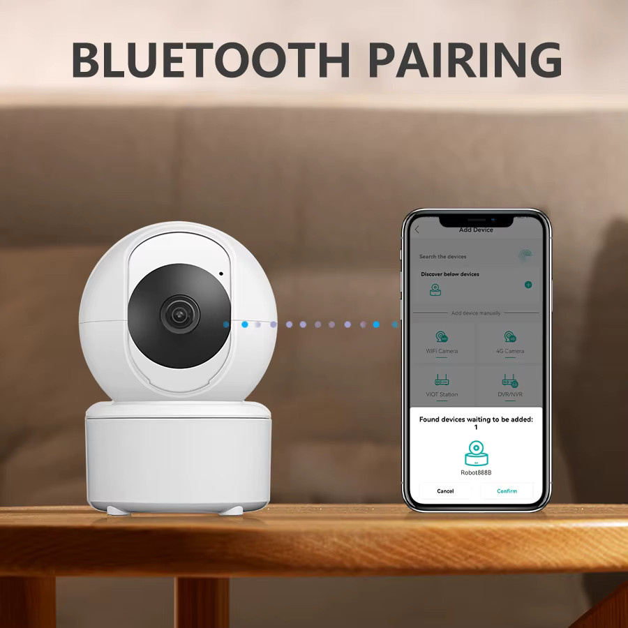 BERRY IOT WLAN-Überwachungskamera mit Nachtsicht, PTZ-Funktion und Sprachgegensprechanlage, Weiß - Bild 4