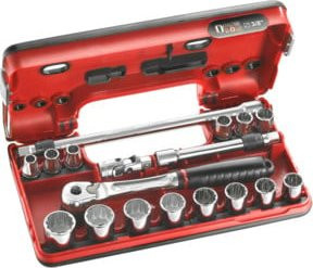Facom Steckschlüssel-Set 3/8" D-Box 12-Kant in Rot - Bild 1