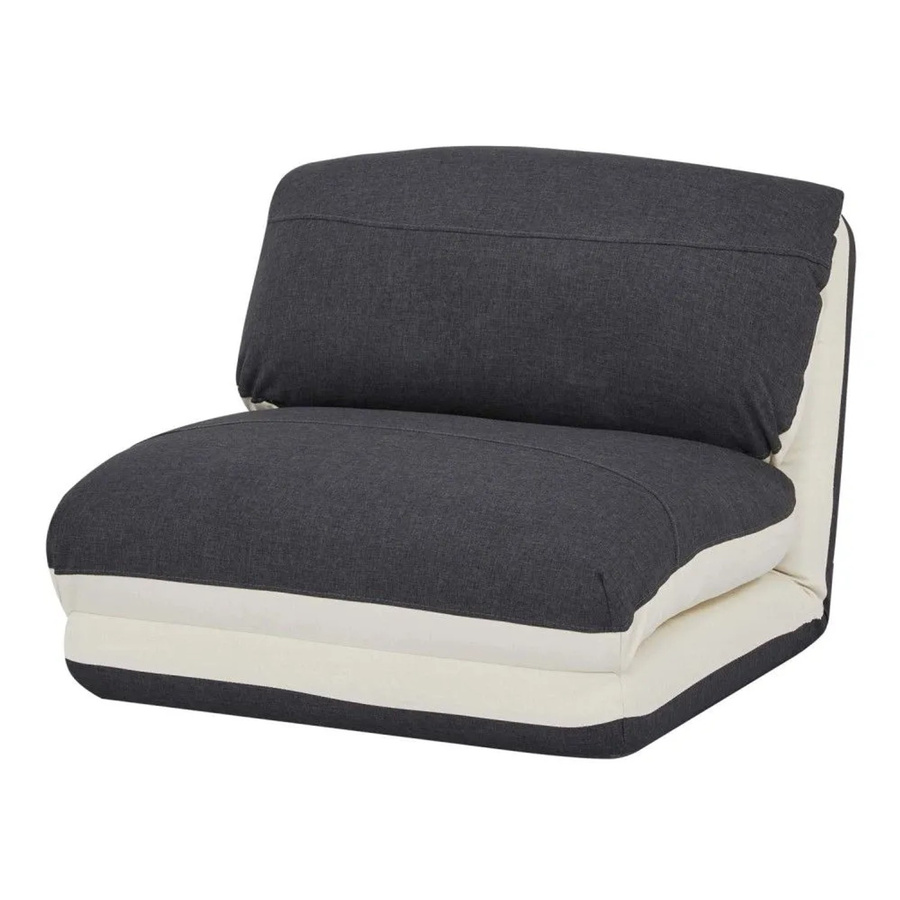 MCW Schlafsessel E68 Funktionssessel als Schlafsofa mit Armlehnen, Stoff, Beige/Schwarz - Bild 3