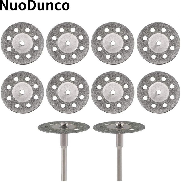 10 Stück Trennscheibenräder mit 2 Dornen, Durchmesser: 22 mm, Ersatz für Dremel-Rotationswerkzeuge von SI FANG - Bild 1