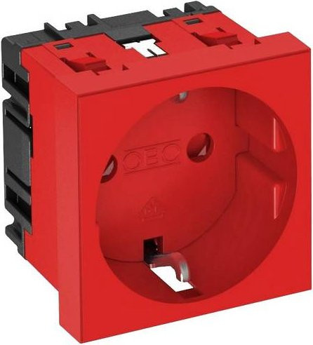 OBO Bettermann Geräteeinsatz Steckdose Rot B/H/T: 45 x 45 x 42 mm - Bild 1